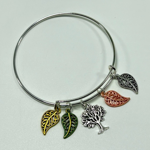 Handmade Fall Bangle Charm Bracelet! - Picture 4 of 4